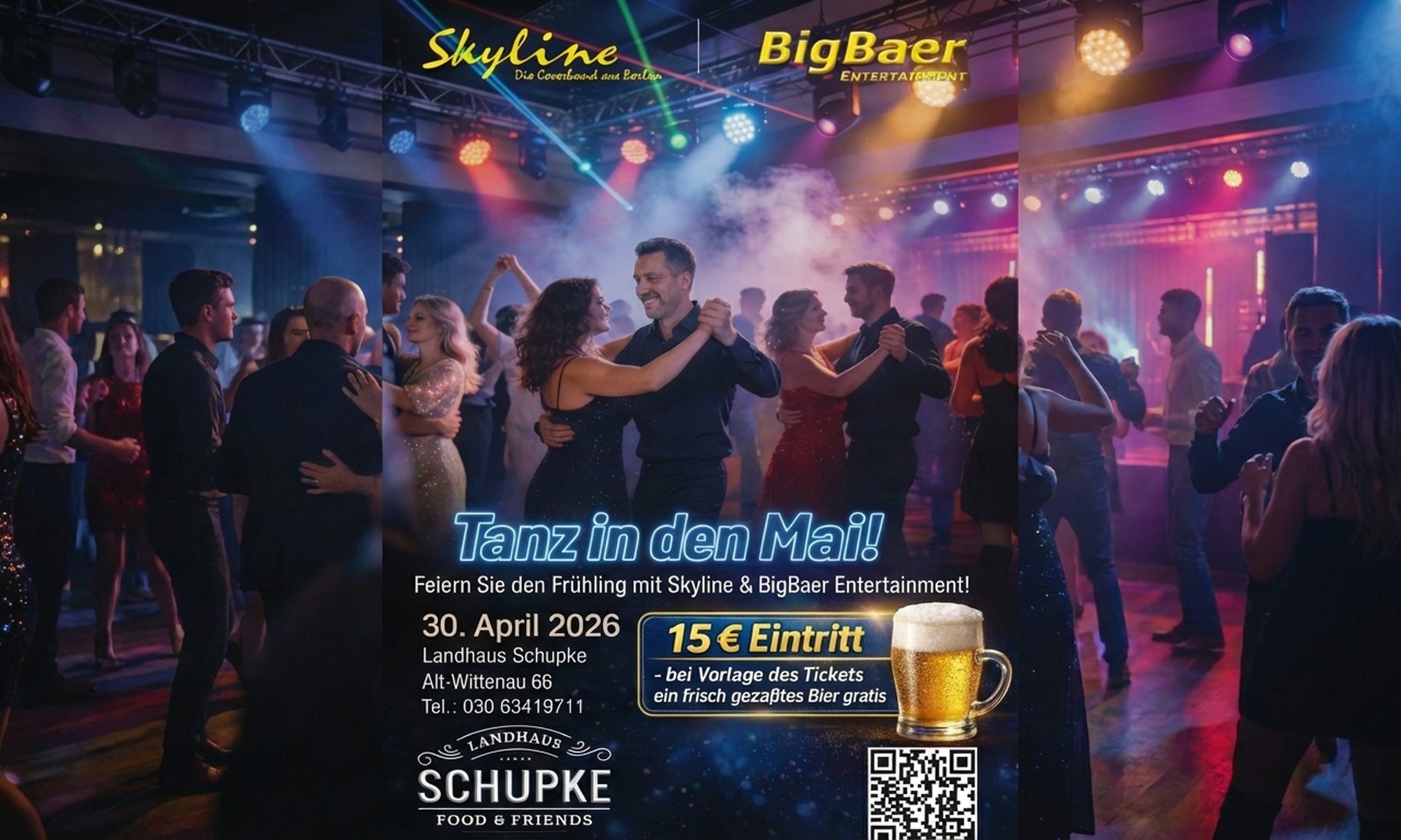 1 Ticket für 2 bis 6 Personen für „Tanz in den Mai“ am 30.04.2026