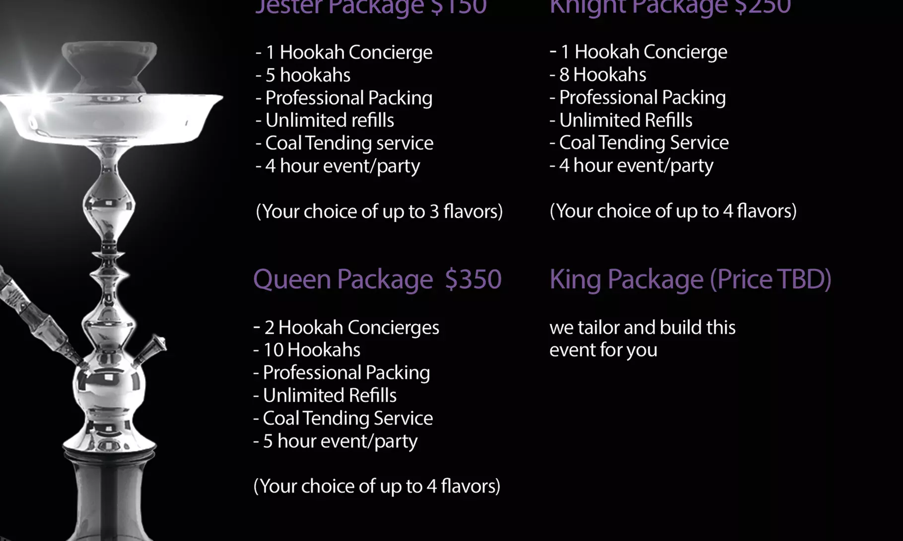 $175 for $350 Worth of Catering Services — ShiSha Kings Mobile Hookah Catering Services - Primary Image