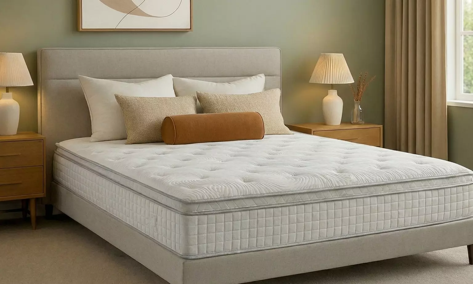 Hybride 'Perle' matras met geïntegreerde topper van Sampur