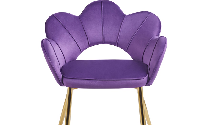 Image 15: Chaise "Fiorella" en velours et forme de fleur