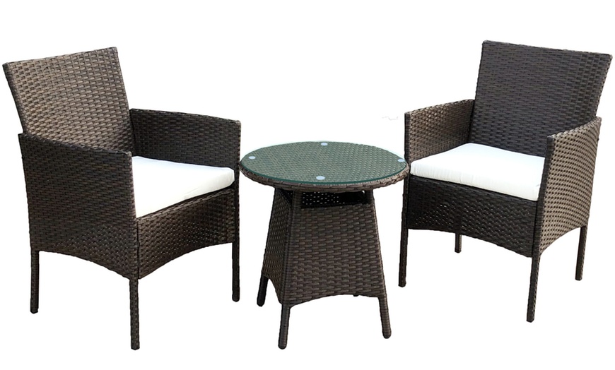 Image 5: Rattan-Effect Bistro Set