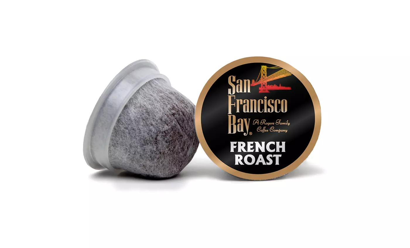 36-Count Pack of Single-Serve Pods of French Roast or Fog Chaser Coffee from San Francisco Bay Coffee - Second Medium