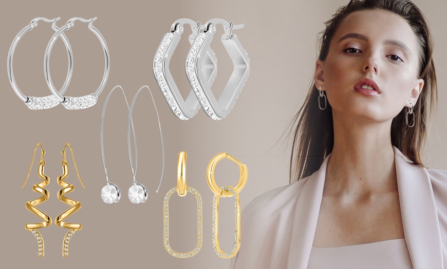 Image 3: SC Crystal Paris Sparkling Earrings Collection