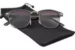 Emblem Eyewear - Classic Half Frame Vintage Horned Rim Mens Womens Sunglasses - Second Medium