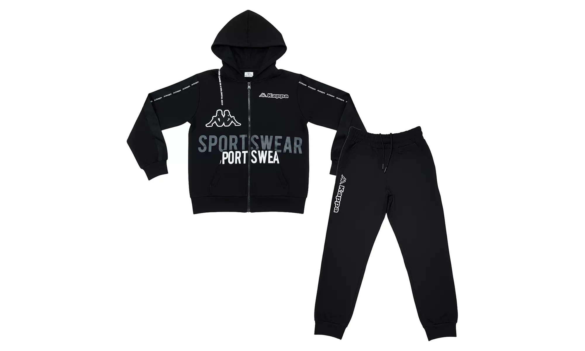 Tuta Kappa ragazzo in cotone felpato