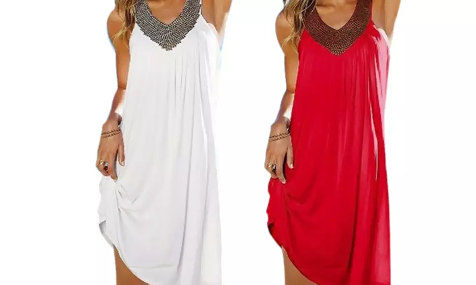 1, 2 ou 3 robes ornées de strass sur le col Lola Balotti, taille unique - Second Medium