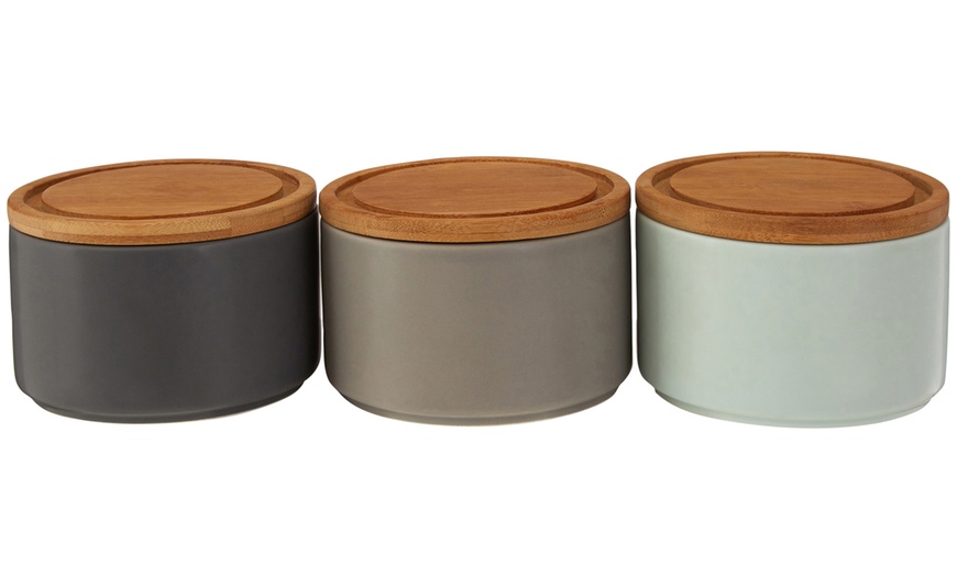 Image 7: Three Stackable Storage Canisters