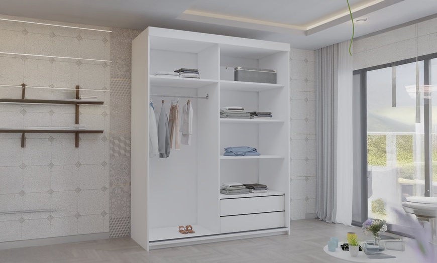 Image 3: Riga Sliding Mirror Door Wardrobe