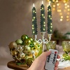 Image 1: 4-Pack of Christmas Tree Flameless Taper Candles with Remote Timer