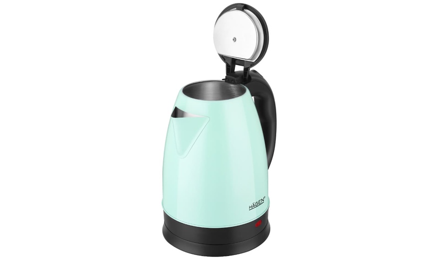 Image 4: Bollitore elettrico senza fili in acciaio inox Hagen da 1,8 l