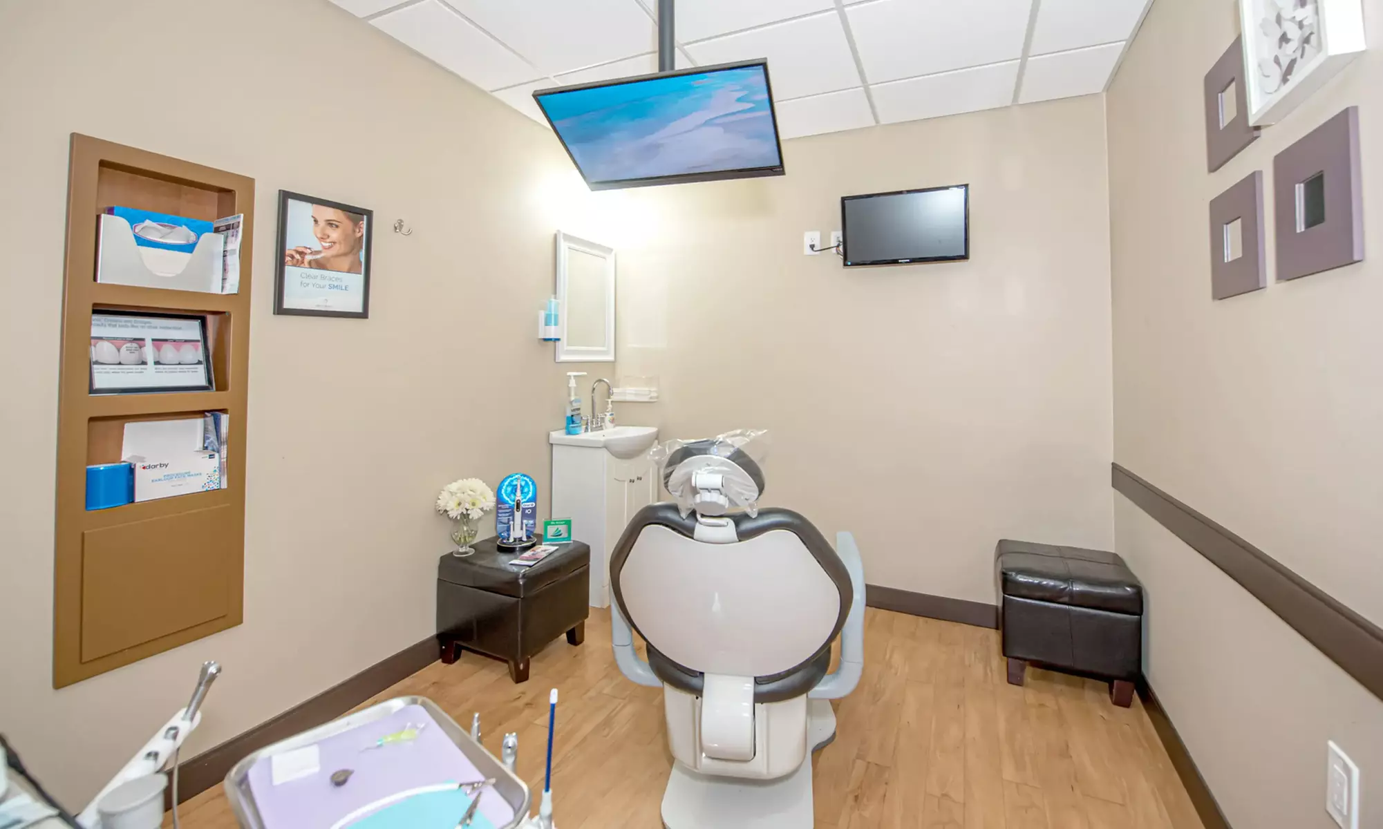 Dental Implant, Abutment (Connector) and Porcelain Crown and CBCT Scan