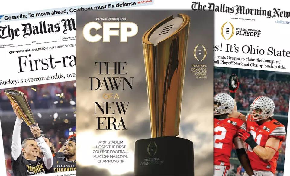 $6.95 for One Special-Edition College-Football Playoff Package from The Dallas Morning News ($8.95 Value) - Primary Image