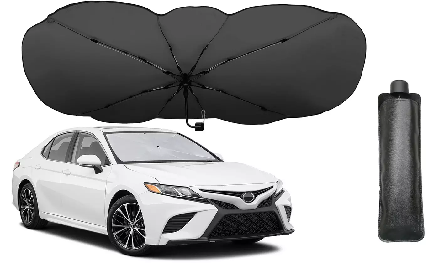 iMounTEK Foldable Car Windshield Sunshade Umbrella with UV Protection