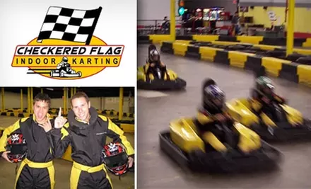 $10 for a 30-Minute Mini-Cup Track Race Pass at Checkered Flag Indoor Karting ($20 Value) - Primary Image