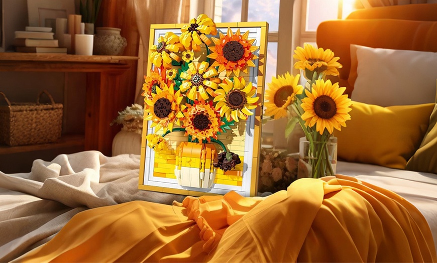 Image 1: Blocchi di costruzione ispirati Lego della serie Fiori