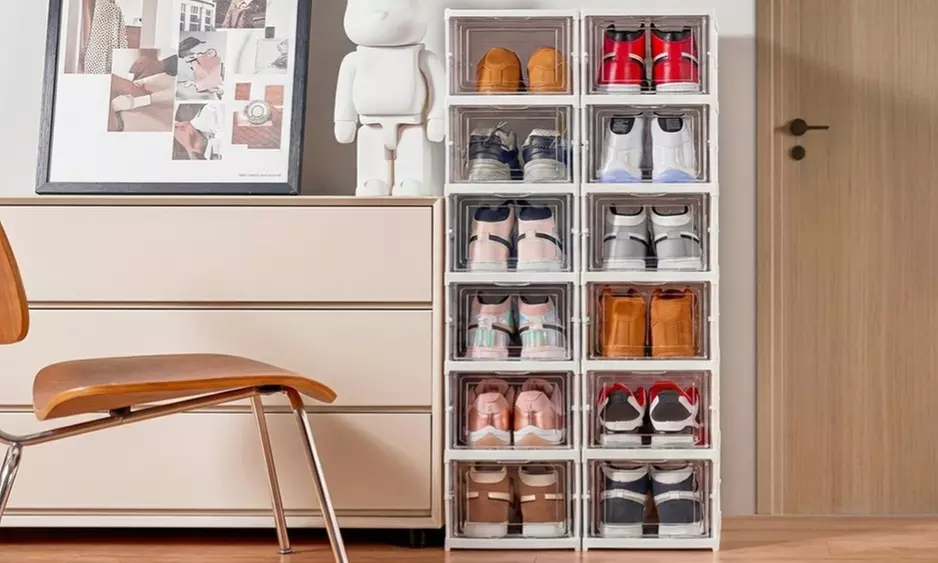 Organizador de zapatos con 6 cajas apilables
