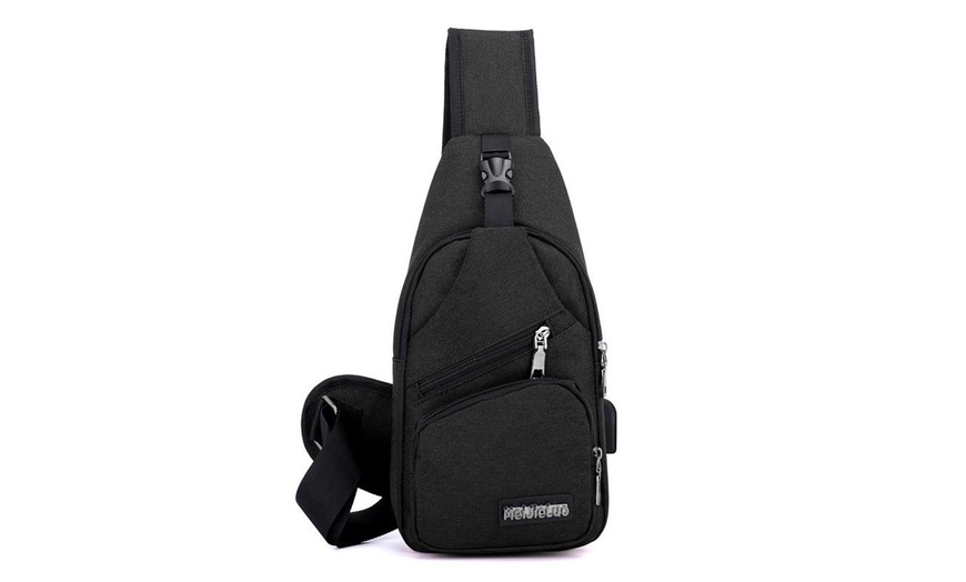 Image 2: Unisex Sling Bag Shoulder Chest Crossbody Bag Hiking Travel Backpack