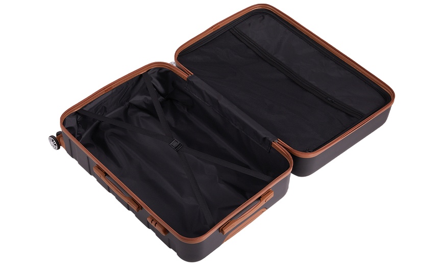 Image 4: Living And Home 4-Piece ABS Suitcase Set with Password Lock
