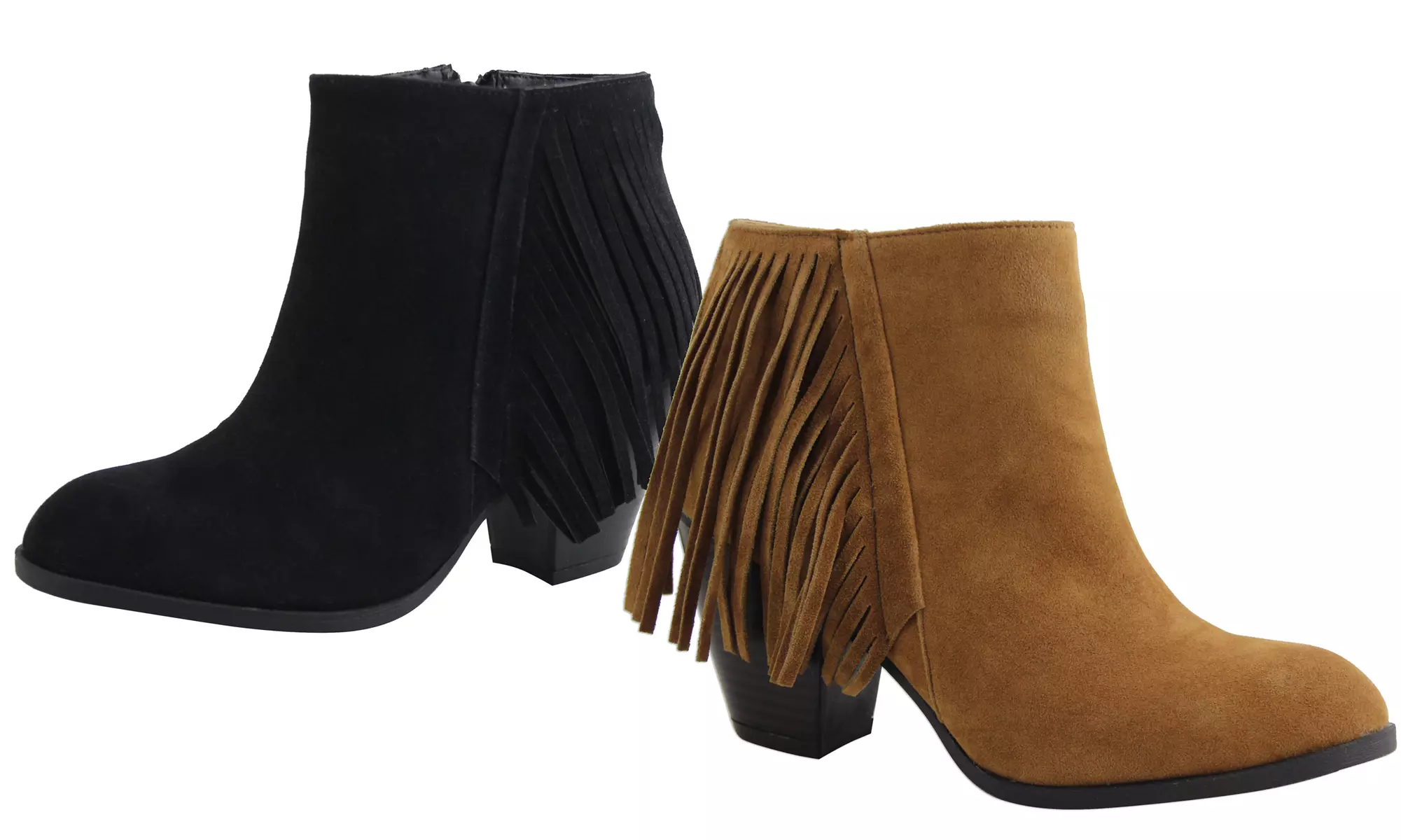 Celebrity NYC Betty Women's Fringe Ankle Boots - Primary Image
