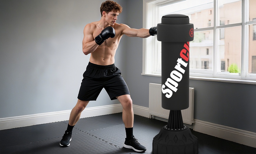 Image 1: SPORTNOW Freestanding Punching Bag, 175cm Boxing Bag with Stand