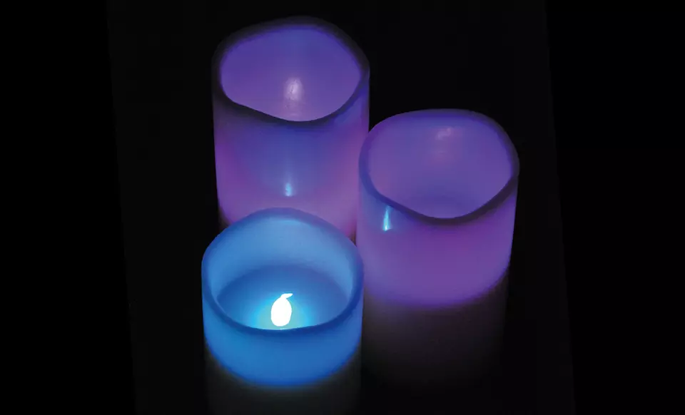 Set of 3 Remote-Controlled LED Flameless Candles - Second Medium