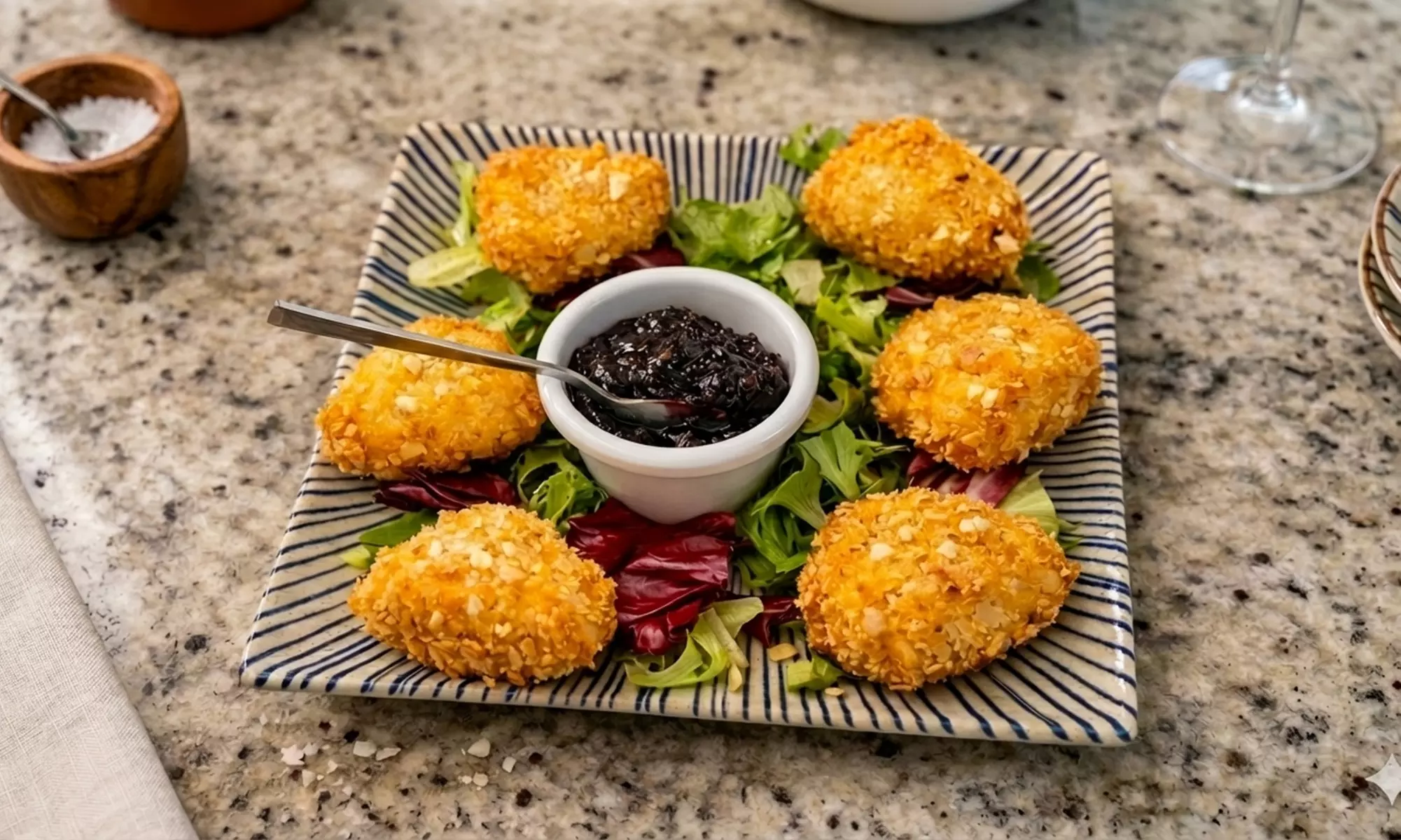 Menú con aperitivo, entrante, principal, postre y bebida para 2 o 4