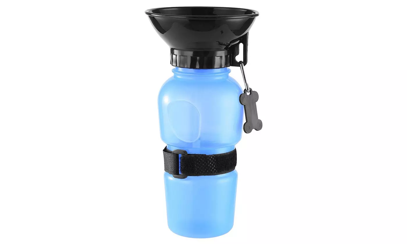 iMounTEK 500ml Pet Travel Water Bottle with Dispenser Cup