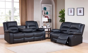 Two or Three Seater Leather Recliner sofa