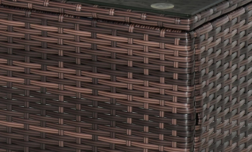 Image 11: Outsunny Rattan-Effect Sofa Set, with a Coffee Table