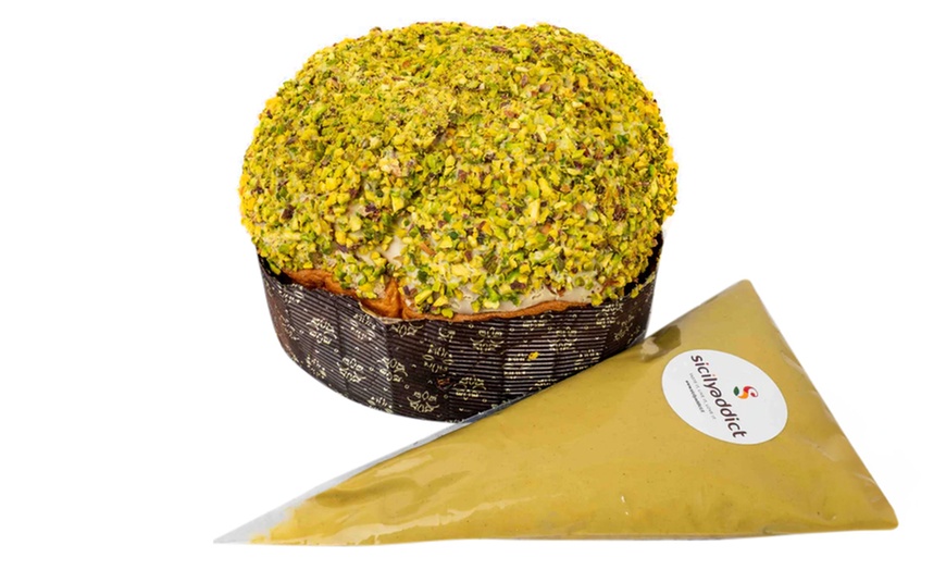 Image 2: Panettone artigianale farcito al pistacchio