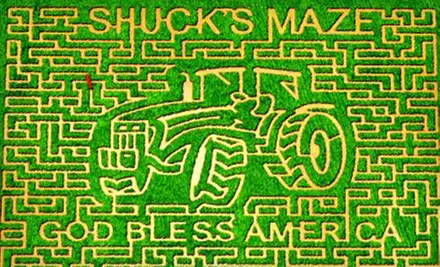 Corn Maze Outing for Two, Four, or Six or Party Package for 10 at Shuck's Corn Maze and Pumpkin Patch in Pleasant Hill - Primary Image