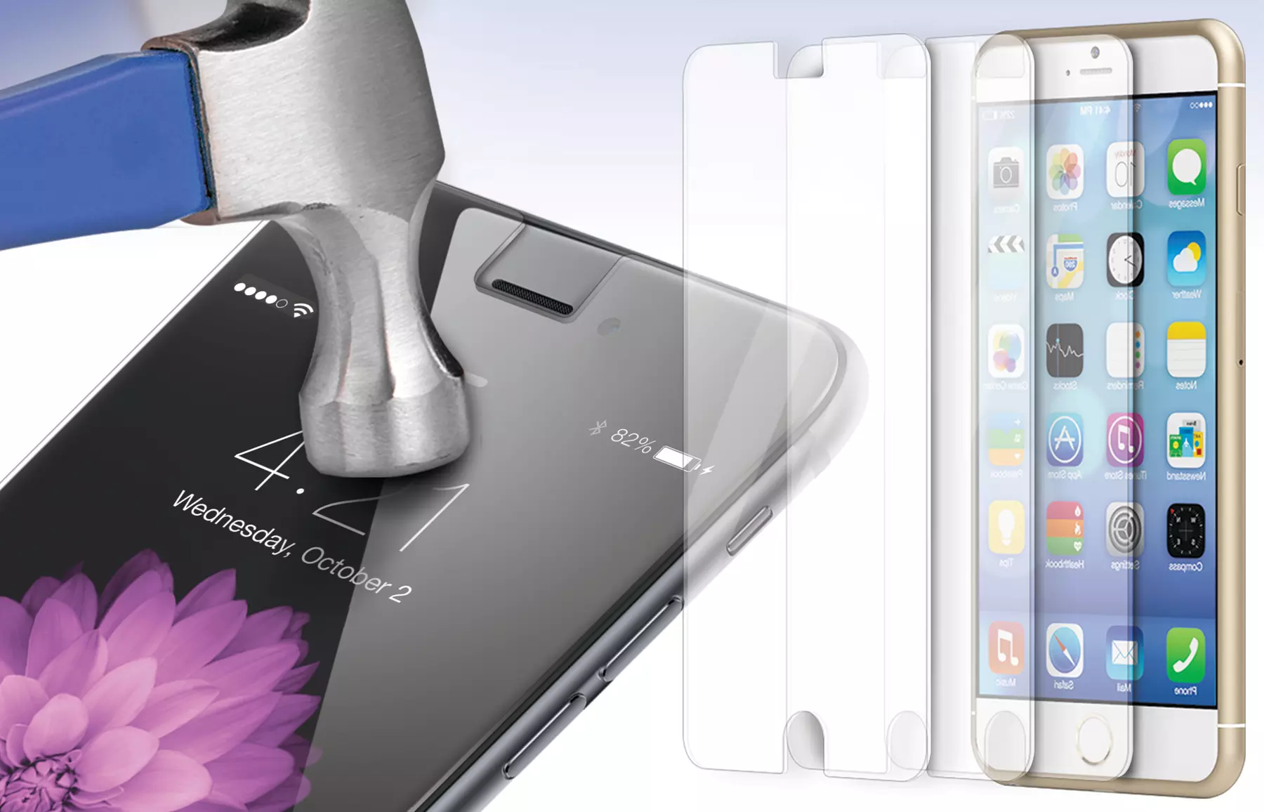 ShatterGuardz Tempered-Glass Screen Protectors for Smartphones and Smartwatches (3-Pack) - Primary Image