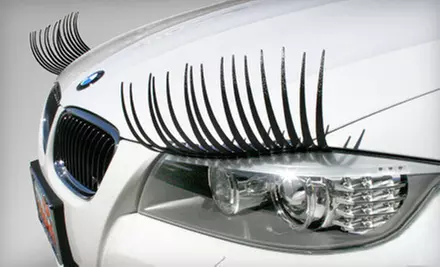 Black or Pink Headlight Eyelashes and Crystal Headlight Eyeliners from CarLashes (52% Off) - Primary Image
