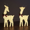 Image 2: Neo Set of 3 LED Lighted Reindeer Christmas Decorations