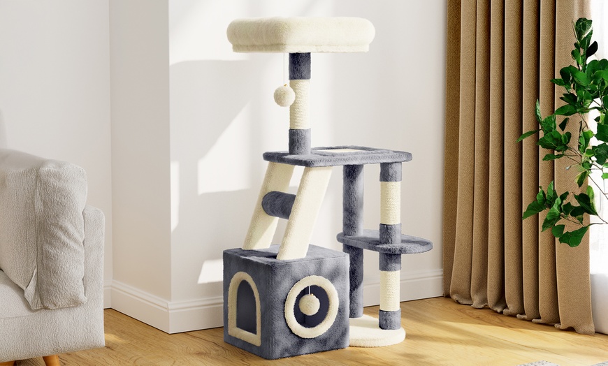 Image 4: Meerlaagse grijze kattenboom