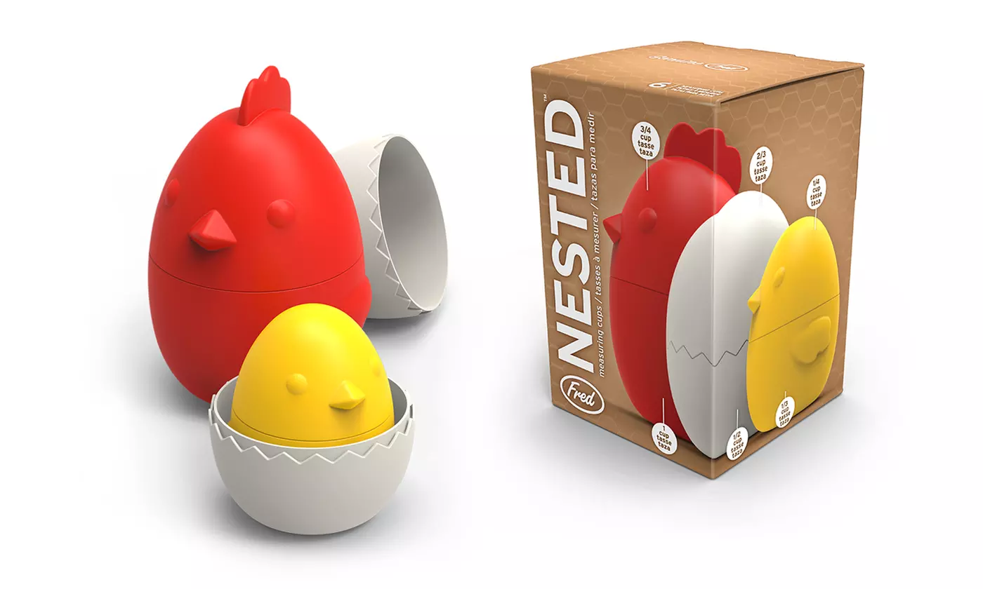 Nested Chick Egg Measuring Cups - Second Medium