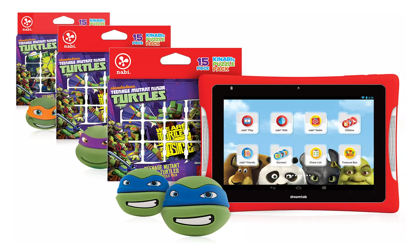 nabi DreamTab and Teenage Mutant Ninja Turtles Puzzle Pack Bundle - Primary Image
