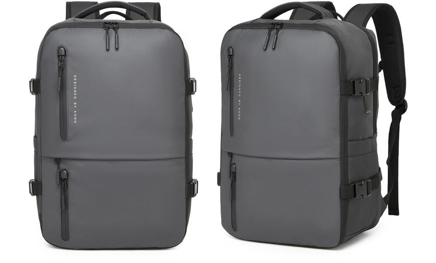 Image 13: Mochila de viaje con compartimento para portátil y puerto de carga