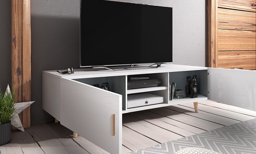 Image 1: Scandinavian Style TV Cabinet