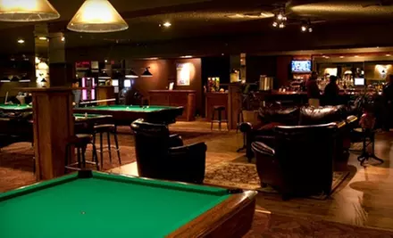 $15 for One Hour of Pool for Two, Two Menu Items, and Two Drinks at The Hub Billiard Club in Island Park ($34 Value) - Primary Image