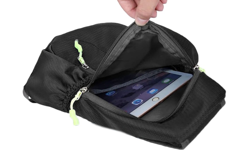 Image 4: Crossbody Zippered Sling Backpack 