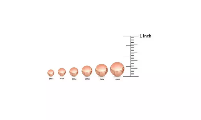 14K Rose Gold Ball Stud Earrings