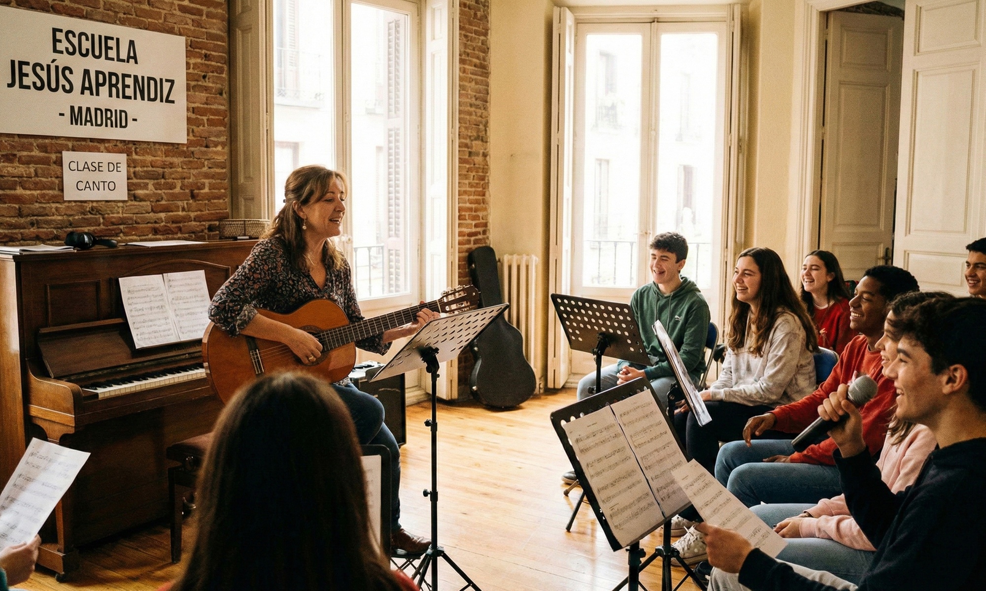 4, 8 o 12 clases de canto o instrumento piano o guitarra