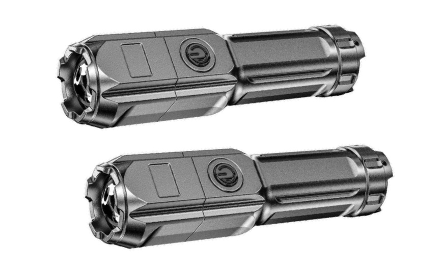 Image 4: One or Two T6 Tactical USB Charging Flashlight