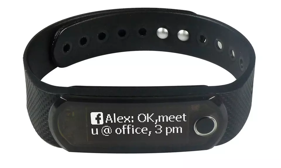 Jarv Elite Waterproof Fitness Tracker Activity Band & Smart Watch with OLED Display, Bluetooth Wireless Sync, & 10-Day Battery  - Second Medium