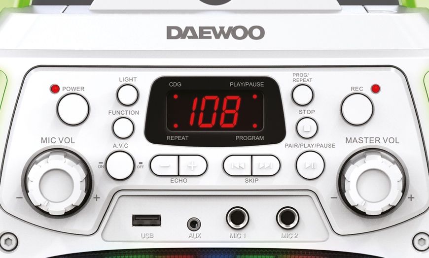 Image 10: Daewoo Bluetooth Karaoke Machine