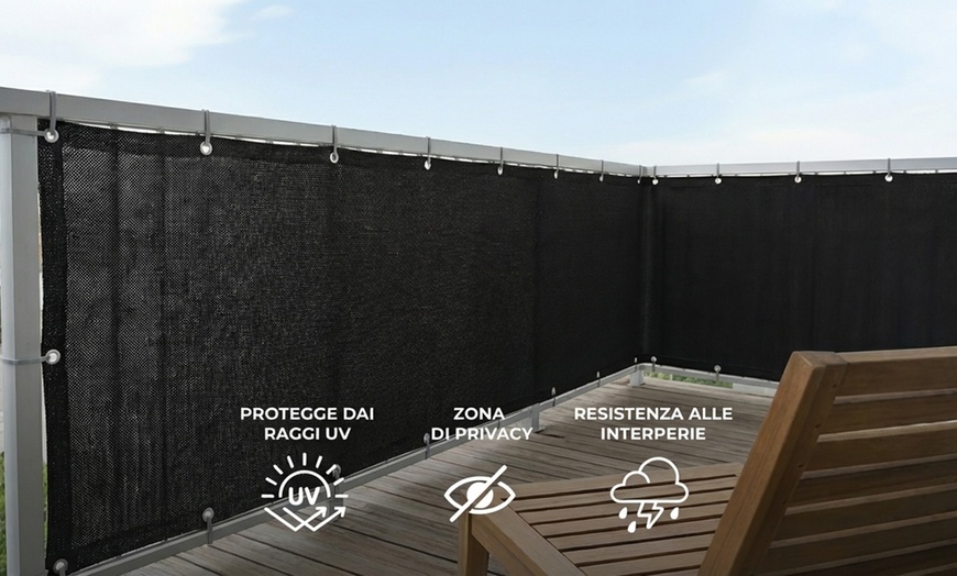 Image 14: Voile d'ombrage résistante au vent avec œillets métalliques
