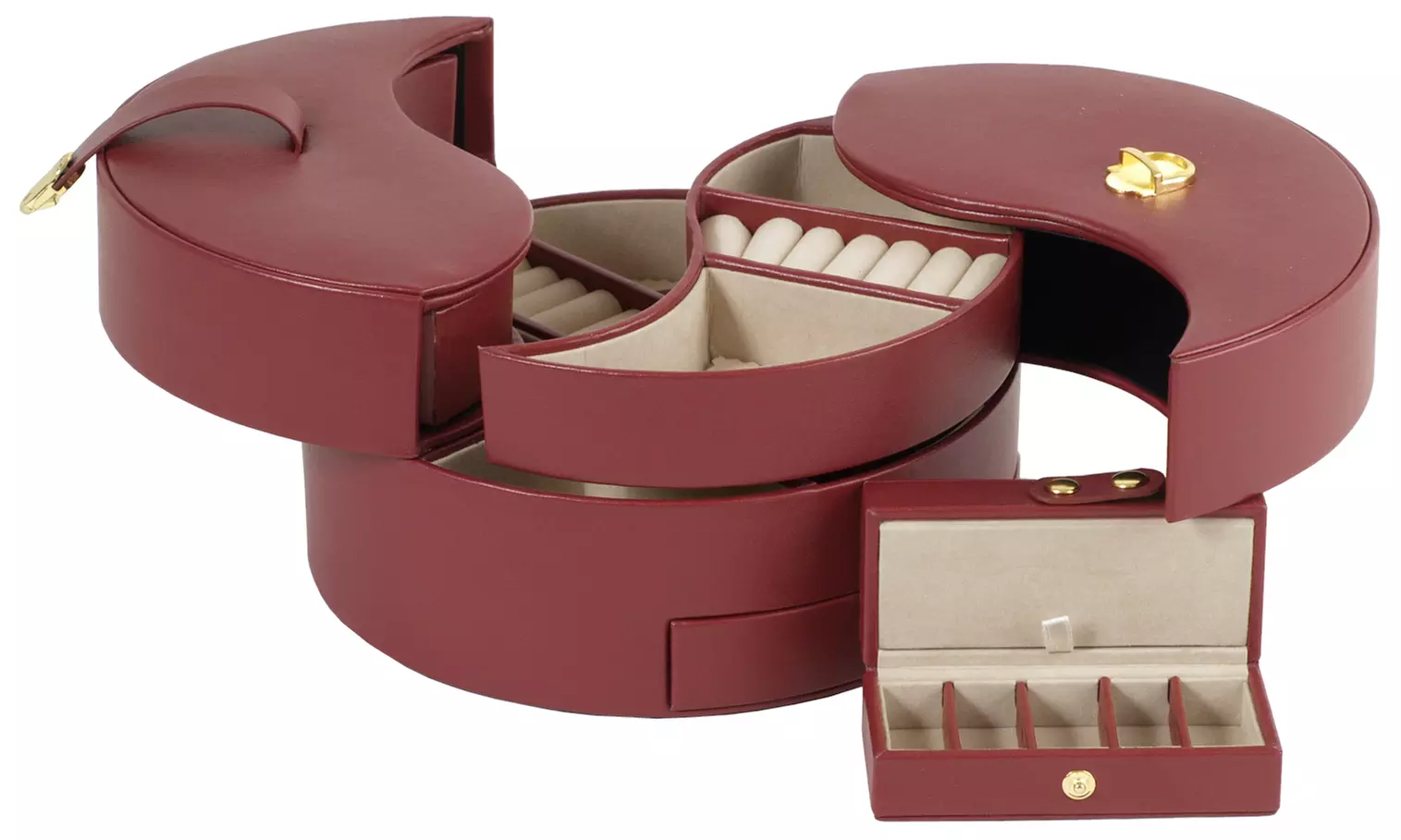 WOLF Heritage Red Yin Yang Jewelry Box - Primary Image