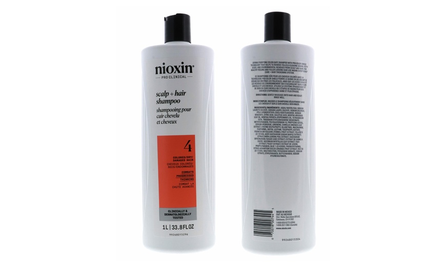 Image 11: Nioxin Cleanser Shampoo and Scalp Therapy Conditioner Liter 33.8 oz Set Combo