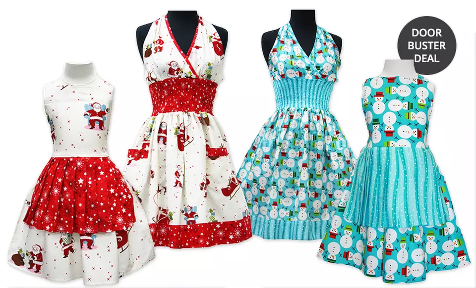 Holiday Aprons and Smocks for Adults and Kids. Multiple Options Available from $7.99–$9.99. Free Returns. - Primary Image